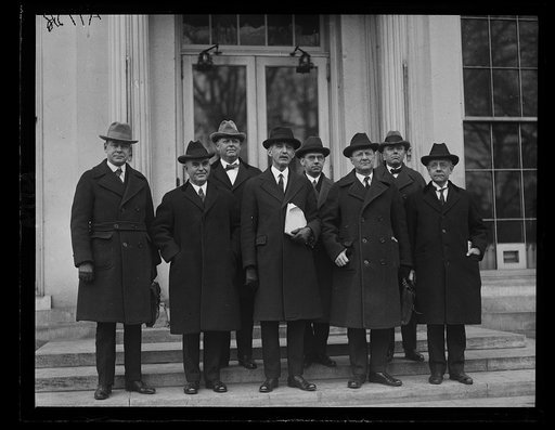 Executive Committee of the Land Grant colleges who talked with Pres. Coolidge [White House, Washington, D.C.