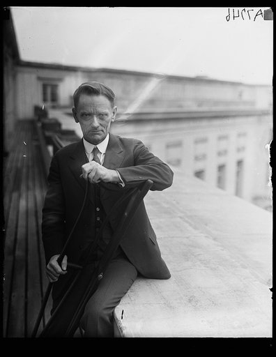Rep. William D. Upshaw on building balcony. Washington, D.C.