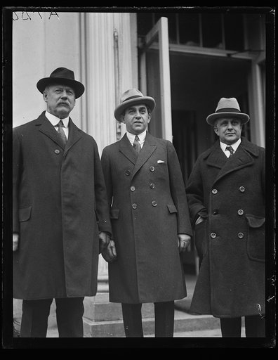 John W. Weeks, left; James J. Davis, right. White House, Washington, D.C.