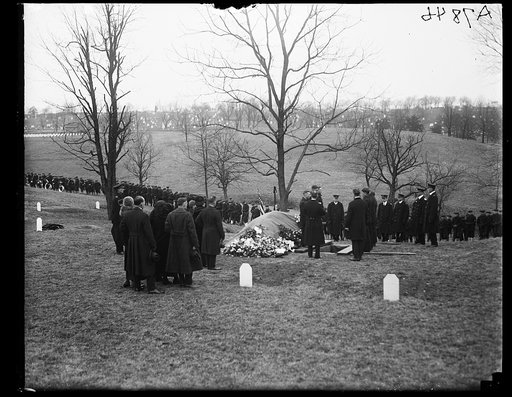 Scene at funeral of Capt. Herbert G. Sharrow [i.e. Sparrow], U.S.N.