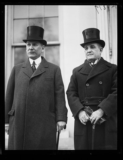 Prominent Cubans at White House. Cosme De La Torriento, Amb. from Cuba and Rafael Maria Angulo, Vice-Pres. of the Red Cross of Cuba