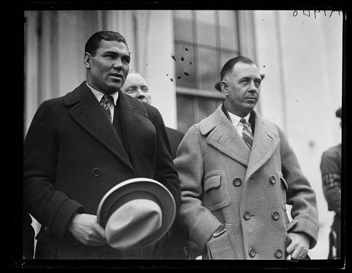 Jack Dempsey, World's Heavyweight Champion, left, and his Manager Jack Kearns