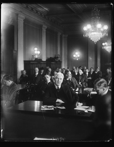 Sen. John W. Harreld of Okla. testifying before the Senate Committee investigating the Dept. of Justice