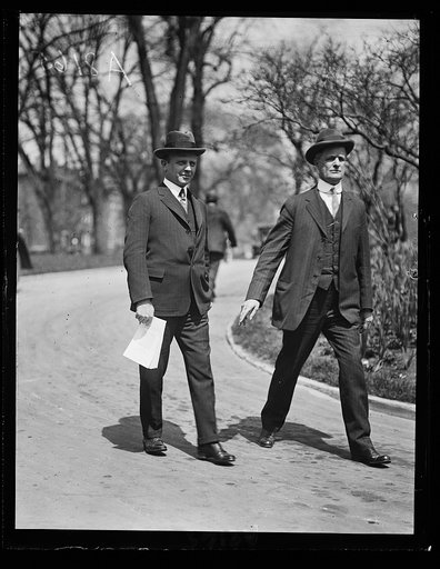 Rep. J.J. Manlove of Mo., left, with Wm. H. Hallett of Nevada, Mo., Mr. Hallett is a delegate to the Republican Convention and an Asst. U.S. Atty., having prosecuted the famous Stewart land fraud case