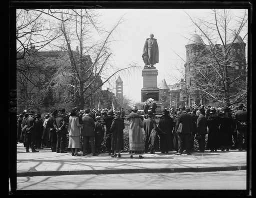 Ceremony at Daniel Webster statue. Washington, D.C.
