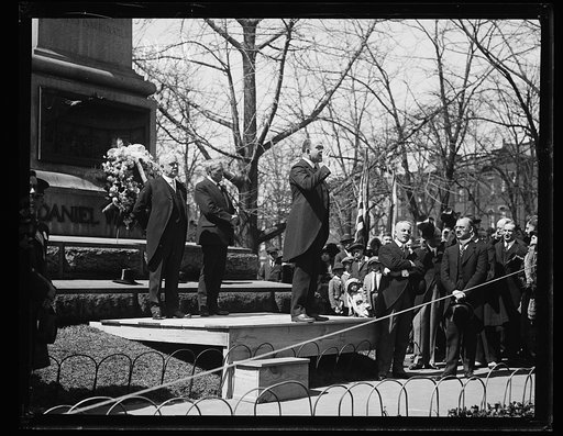 Ceremony at Daniel Webster statue [Washington, D.C.