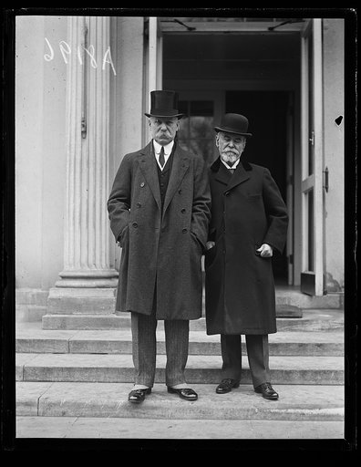J.J. Jusserand, right. White House, Washington, D.C.