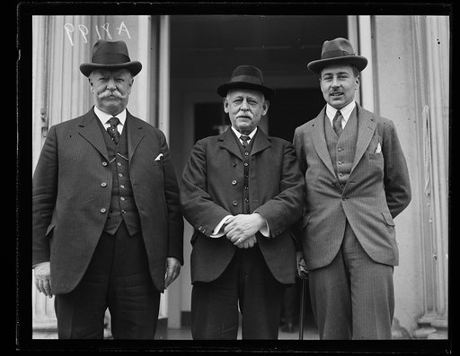 William H. Taft, left. White House, Washington, D.C.