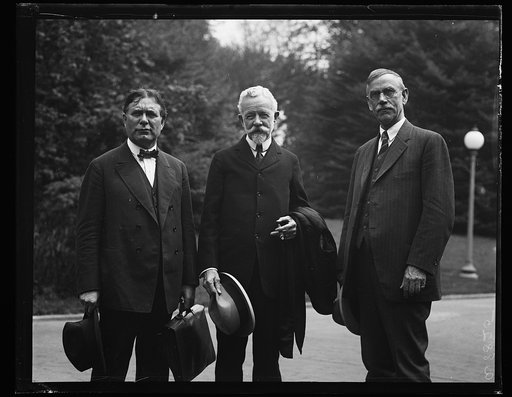 William E. Borah, Henry Cabot Lodge and unidentified