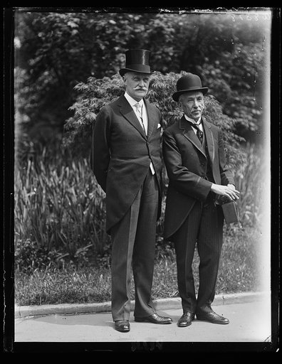 William Morris Hughes (right) who was presented to Pres. Coolidge by Sir Esme Howard, the British Ambassador