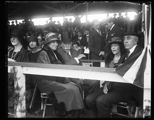 Grace Coolidge and] 7th [...] ge, Col. Robt. M.[...], Mrs. [...]ph and C. Bascom Slemp