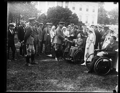 Gen. Pershing greeting wounded soldiers at the W.H. [i.e., White House