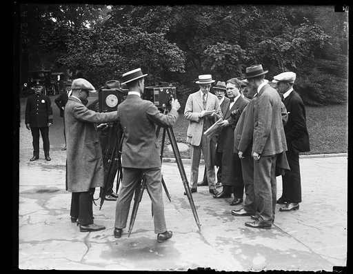 Sen. Borah and film crew