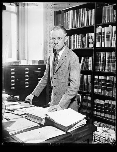 The man through whose hands passes every federal law. In his care are the orig. of the 53,601 federal laws. His name is F.D. Van Valin and his office is the State Dept. at Wash.