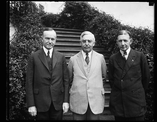 Calvin Coolidge, left; Charles G. Dawes, right; White House, Washington, D.C.