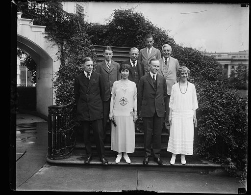 Coolidge and Dawes group with Mr. Stearn and Wiliam Butler at White House