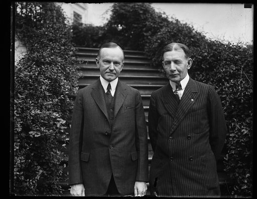 Pres. Coolidge snapped with Gen. Charles G. Dawes [White House, Washington, D.C.