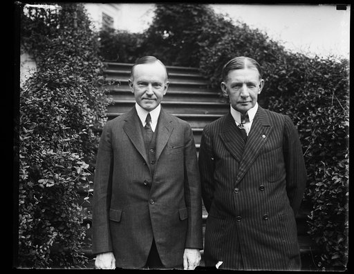 Pres. Coolidge snapped with Gen. Charles G. Dawes [White House, Washington, D.C.