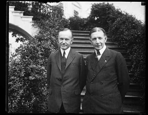 Pres. Coolidge snapped with Gen. Charles G. Dawes [White House, Washington, D.C.