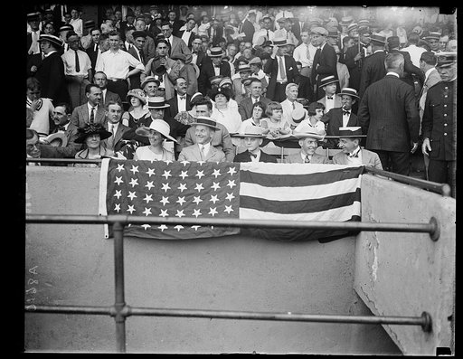 Pres. Coolidge with his family at ball game