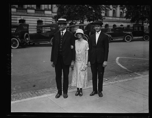 Secy. of Navy, Curtis D. Wilbur with his son and daughter