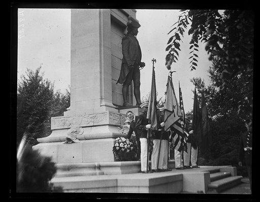 Secy. of Navy, Curtis D. Wilbut at the ceremony of the 177th anniversary of the birth of John Paul Jones