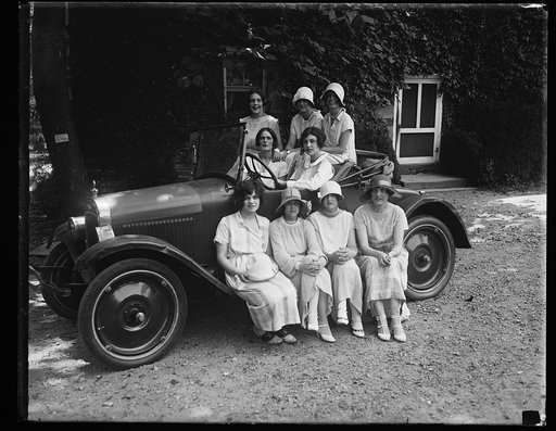 Rock Creek Park scenes. Young women