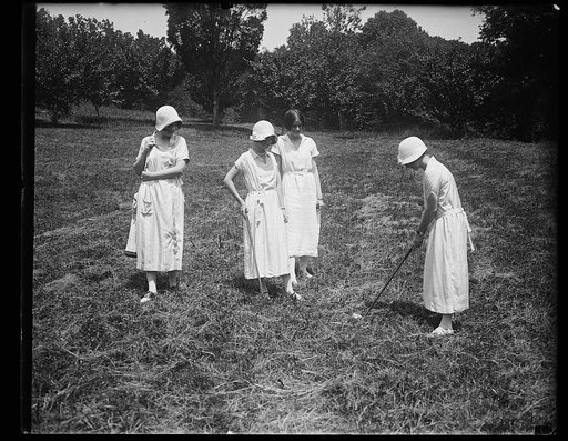 Rock Creek Park scenes. Young women