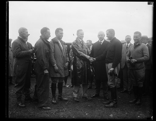 Calvin Coolidge and John W. Weeks with group