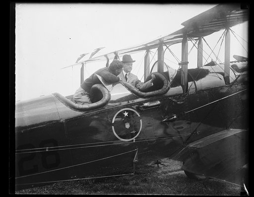 Calvin Coolidge and airplane