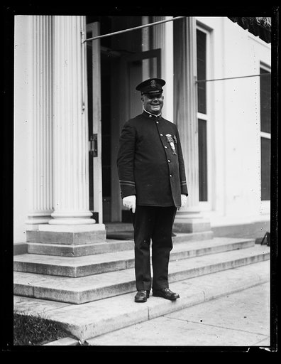 Uniformed man at White House, Washington, D.C.