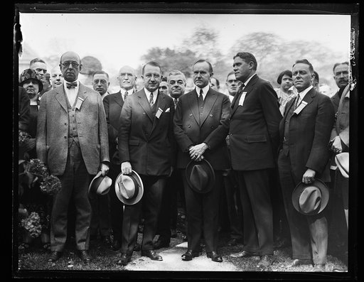 Calvin Coolidge and group. White House, Washington, D.C.