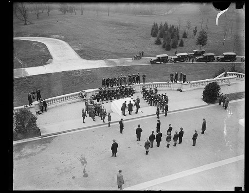 Aerial view, Tomb of Unknown Soldier, Arlington National Cemetery, Arlington, Virginia