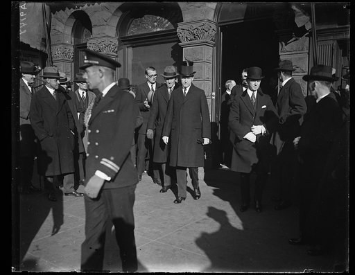 Calvin Coolidge, center