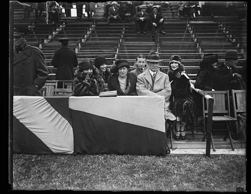 Group at stadium