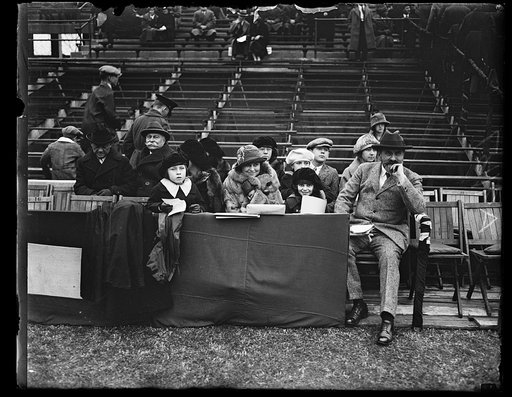 Group at stadium