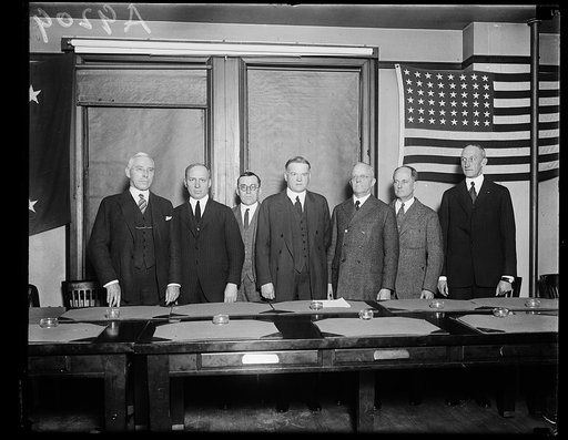Group; Herbert Hoover, center