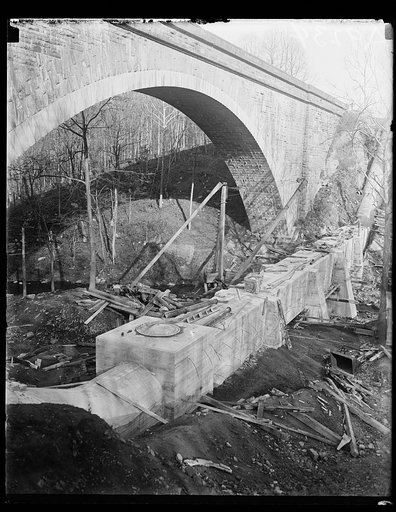 Construction of pipe? near bridge