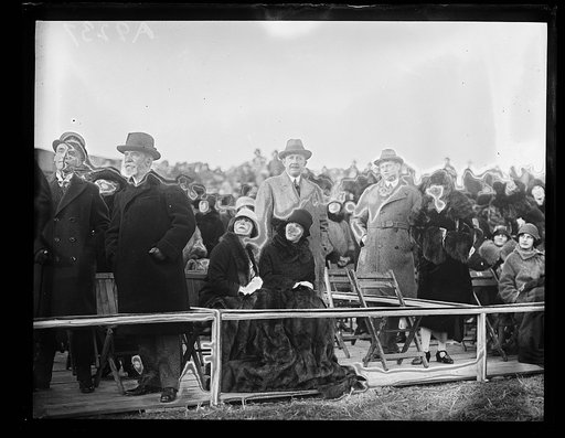 Group in stands; J.J. Jusserand, 2nd from left