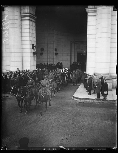 Casket transported on wagon, Washington, D.C.