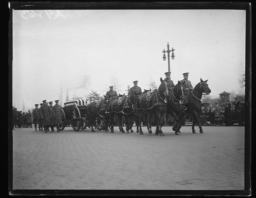 Casket transported on wagon, Washington, D.C.