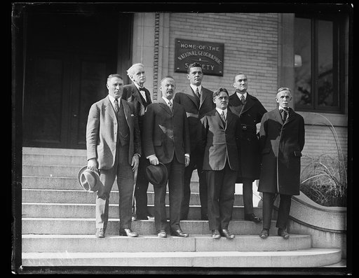 Group on steps at National Geographic Society, Washington, D.C.