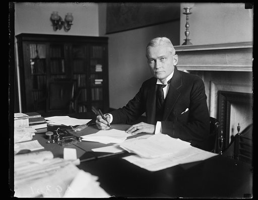 Hiram Bingham at desk