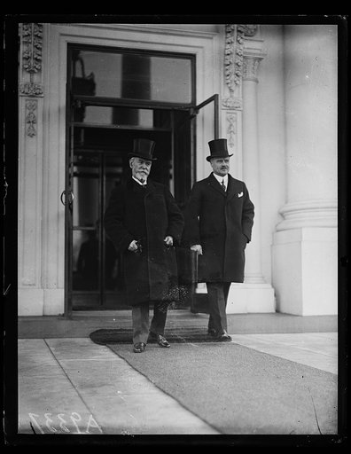J.J. Jusserand, left. White House, Washington, D.C.