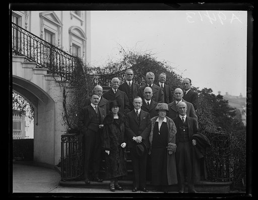 The first meeting of the commission to arrange for the celebration of the 200th anniversary of the birth of George Washington to be held in 1932, took place today, Feb. 16th at the White House with President Coolidge as chairman. The committee includes four members appointed by the Senate, four from
