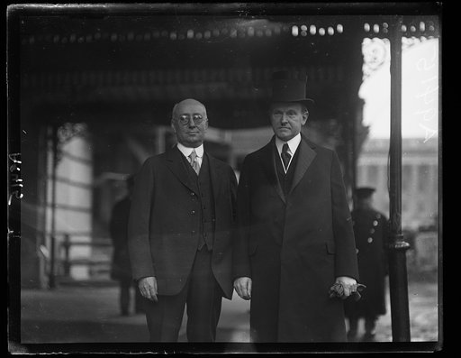 President Coolidge opened the meeting of the National Tax Association at the New Willard Hotel, Washington, Feb. 19th. The picture shows him with Mr. Thomas Walker Page, President of the Association, at the close of the meeting