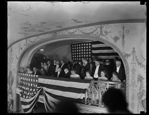 Group in balcony, including Charles G. Dawes