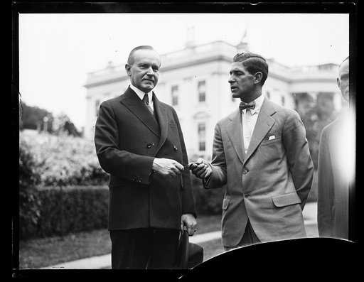 Calvin Coolidge, left. White House, Washington, D.C.