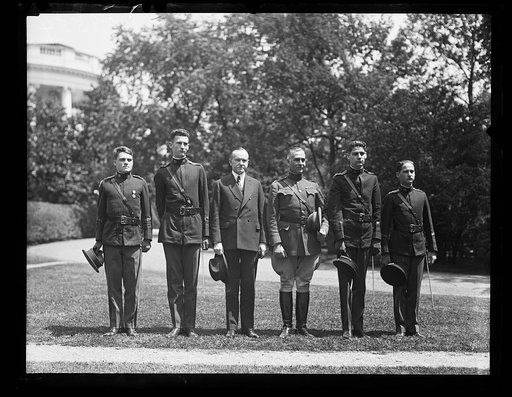 Calvin Coolidge and group at White House, Washington, D.C.