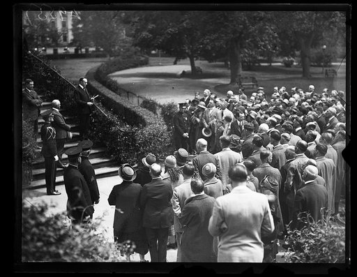 Calvin Coolidge and group at White House, Washington, D.C.